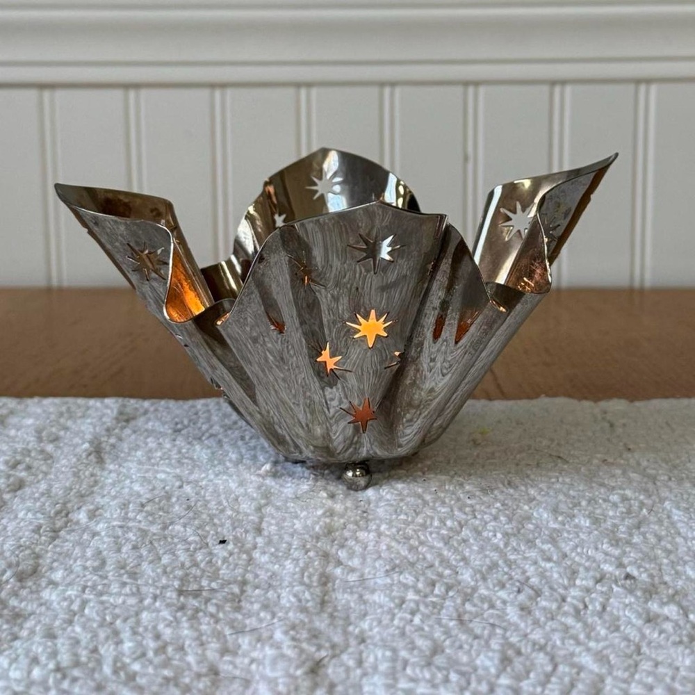 Godinger Silver Starburst Candle Holder
